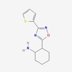 2-(3-(Thiophen-2-yl)-1,2,4-oxadiazol-5-yl)cyclohexan-1-amine