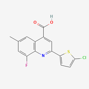 2-(5-Chlorothiophen-2-yl)-8-fluoro-6-methylquinoline-4-carboxylic acid