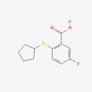 2-(Cyclopentylsulfanyl)-5-fluorobenzoic acid