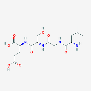 molecular formula C16H28N4O8 B14544049 L-Leucylglycyl-L-seryl-L-glutamic acid CAS No. 61756-25-0