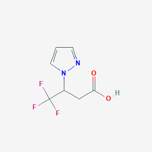 4,4,4-trifluoro-3-(1H-pyrazol-1-yl)butanoic acid