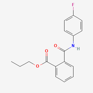 molecular formula C17H16FNO3 B14544076 Propyl 2-[(4-fluorophenyl)carbamoyl]benzoate CAS No. 62377-19-9