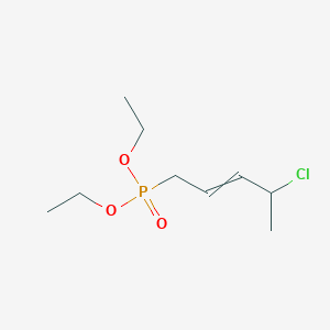 molecular formula C9H18ClO3P B14544093 Diethyl (4-chloropent-2-en-1-yl)phosphonate CAS No. 62083-51-6