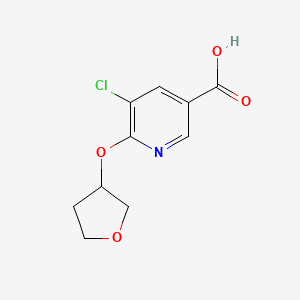 5-Chloro-6-(oxolan-3-yloxy)pyridine-3-carboxylic acid