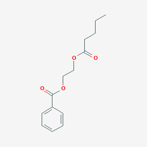 molecular formula C14H18O4 B14544100 Pentanoic acid, 2-(benzoyloxy)ethyl ester CAS No. 62254-52-8