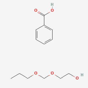molecular formula C13H20O5 B14544107 Benzoic acid;2-(propoxymethoxy)ethanol CAS No. 62254-43-7