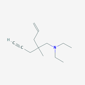 molecular formula C13H23N B14544152 N,N-Diethyl-2-methyl-2-(prop-2-yn-1-yl)pent-4-en-1-amine CAS No. 61753-54-6