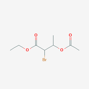molecular formula C8H13BrO4 B14544160 Ethyl 3-(acetyloxy)-2-bromobutanoate CAS No. 62317-38-8