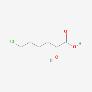molecular formula C6H11ClO3 B14544169 Hexanoic acid, 6-chloro-2-hydroxy- CAS No. 62123-66-4