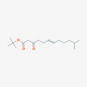 molecular formula C17H30O3 B14544192 Tert-butyl 11-methyl-3-oxododec-6-enoate CAS No. 62151-26-2