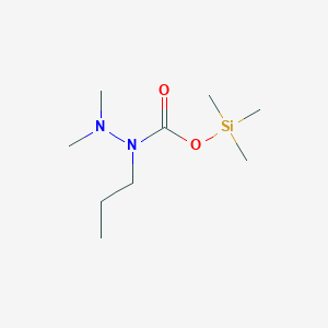 molecular formula C9H22N2O2Si B14544199 Trimethylsilyl 2,2-dimethyl-1-propylhydrazine-1-carboxylate CAS No. 62305-40-2
