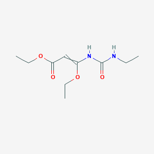 molecular formula C10H18N2O4 B14544221 Ethyl 3-ethoxy-3-[(ethylcarbamoyl)amino]prop-2-enoate CAS No. 61783-42-4