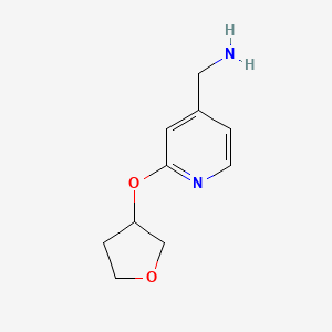 molecular formula C10H14N2O2 B1454429 [2-(Oxolan-3-yloxy)pyridin-4-yl]methanamine CAS No. 869293-72-1