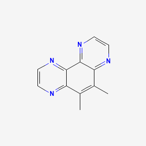 molecular formula C12H10N4 B14544342 5,6-Dimethylpyrazino[2,3-F]quinoxaline CAS No. 62088-22-6