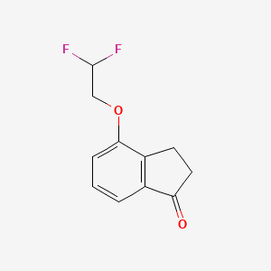 molecular formula C11H10F2O2 B1454438 4-(2,2-Difluoroethoxy)-2,3-dihydro-1H-inden-1-one CAS No. 1337845-18-7