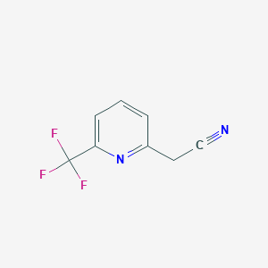 molecular formula C8H5F3N2 B1454439 2-(6-(Trifluoromethyl)pyridin-2-yl)acetonitrile CAS No. 1000564-90-8