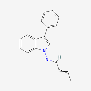 molecular formula C18H16N2 B14544421 N-(3-Phenyl-1H-indol-1-yl)but-2-en-1-imine CAS No. 62308-85-4