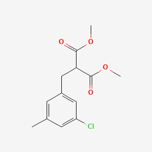 molecular formula C13H15ClO4 B14544431 Dimethyl [(3-chloro-5-methylphenyl)methyl]propanedioate CAS No. 62358-62-7