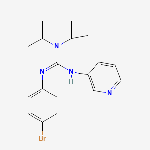 molecular formula C18H23BrN4 B14544470 N''-(4-Bromophenyl)-N,N-dipropan-2-yl-N'-pyridin-3-ylguanidine CAS No. 61759-80-6