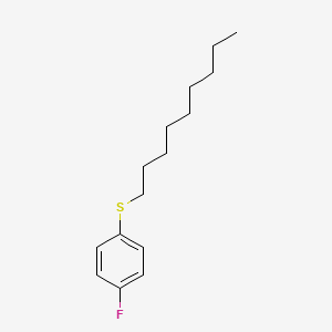molecular formula C15H23FS B14544487 Benzene, 1-fluoro-4-(nonylthio)- CAS No. 61762-55-8