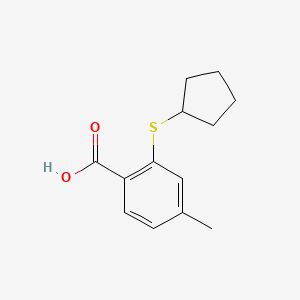 2-(Cyclopentylsulfanyl)-4-methylbenzoic acid