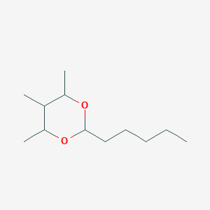 molecular formula C12H24O2 B14544505 4,5,6-Trimethyl-2-pentyl-1,3-dioxane CAS No. 61920-37-4