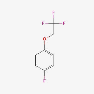 molecular formula C8H6F4O B14544515 Benzene, 1-fluoro-4-(2,2,2-trifluoroethoxy)- CAS No. 62158-87-6
