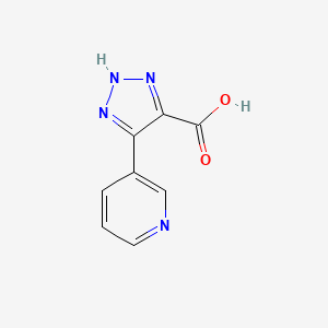molecular formula C8H6N4O2 B1454462 5-(Pyridin-3-yl)-1H-1,2,3-triazole-4-carboxylic acid CAS No. 1368022-31-4