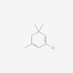 molecular formula C9H13Cl B14544650 3-Chloro-1,5,5-trimethylcyclohexa-1,3-diene CAS No. 62000-43-5
