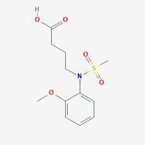 molecular formula C12H17NO5S B1454467 4-[(2-Methoxyphenyl)(methylsulfonyl)amino]butanoic acid CAS No. 1266460-57-4