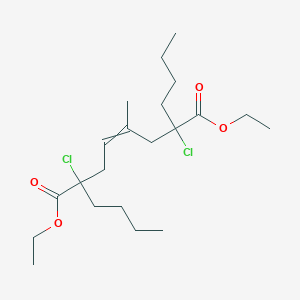 molecular formula C21H36Cl2O4 B14544728 Diethyl 2,7-dibutyl-2,7-dichloro-4-methyloct-4-enedioate CAS No. 62377-87-1
