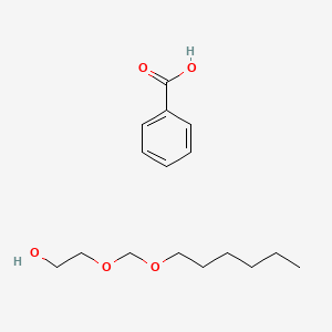 molecular formula C16H26O5 B14544753 Benzoic acid;2-(hexoxymethoxy)ethanol CAS No. 62254-46-0