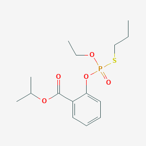 molecular formula C15H23O5PS B14544770 Propan-2-yl 2-{[ethoxy(propylsulfanyl)phosphoryl]oxy}benzoate CAS No. 62267-92-9
