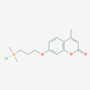 molecular formula C15H19ClO3Si B145448 7-(3-(Chlorodimethylsilyl)propoxy)-4-methyl-2H-chromen-2-one CAS No. 129119-77-3