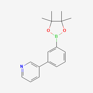 molecular formula C17H20BNO2 B1454480 3-[3-(4,4,5,5-Tetramethyl-1,3,2-dioxaborolan-2-yl)phenyl]pyridine CAS No. 939430-30-5