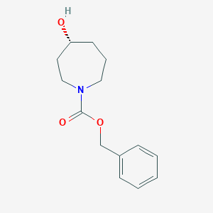 molecular formula C14H19NO3 B1454485 (4R)-N-Cbz-4-hydroxy-azepane CAS No. 1017575-76-6