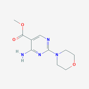 molecular formula C10H14N4O3 B1454488 Methyl 4-amino-2-(morpholin-4-yl)pyrimidine-5-carboxylate CAS No. 1260689-41-5