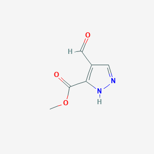 molecular formula C6H6N2O3 B1454489 Methyl 4-formyl-1H-pyrazole-3-carboxylate CAS No. 35344-93-5
