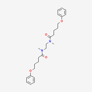 molecular formula C26H36N2O4 B14544892 N,N'-(Ethane-1,2-diyl)bis(N-methyl-5-phenoxypentanamide) CAS No. 61797-44-2