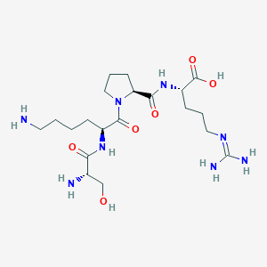 molecular formula C20H38N8O6 B14545007 L-Seryl-L-lysyl-L-prolyl-N~5~-(diaminomethylidene)-L-ornithine CAS No. 62350-56-5