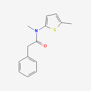 molecular formula C14H15NOS B14545031 N-Methyl-N-(5-methylthiophen-2-yl)-2-phenylacetamide CAS No. 62188-12-9