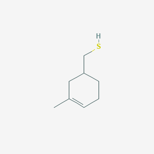 molecular formula C8H14S B14545060 3-Cyclohexene-1-methanethiol, 3-methyl- CAS No. 61860-16-0
