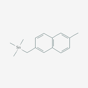 molecular formula C15H20Sn B14545063 Trimethyl[(6-methylnaphthalen-2-yl)methyl]stannane CAS No. 61760-09-6