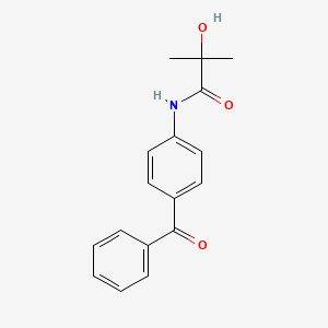 molecular formula C17H17NO3 B14545066 N-(4-Benzoylphenyl)-2-hydroxy-2-methylpropanamide CAS No. 62100-56-5
