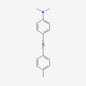 molecular formula C17H17N B14545107 N,N-Dimethyl-4-[(4-methylphenyl)ethynyl]aniline CAS No. 62167-08-2