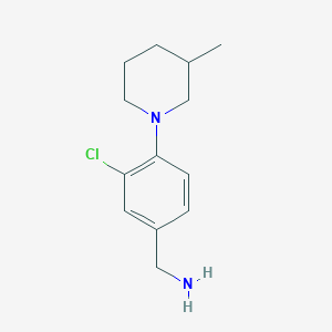 [3-Chloro-4-(3-methylpiperidin-1-yl)phenyl]methanamine