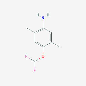 molecular formula C9H11F2NO B1454515 4-(Difluoromethoxy)-2,5-dimethylaniline CAS No. 1268388-19-7