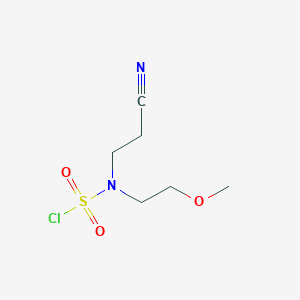 3-[(Chlorosulfonyl)(2-methoxyethyl)amino]propanenitrile