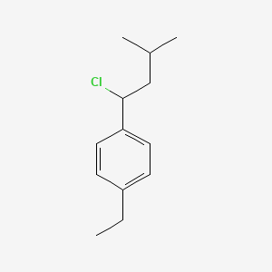 molecular formula C13H19Cl B1454522 1-(1-Chloro-3-methylbutyl)-4-ethylbenzene CAS No. 1406246-94-3