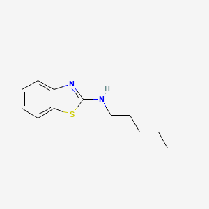 molecular formula C14H20N2S B14545228 N-Hexyl-4-methyl-1,3-benzothiazol-2-amine CAS No. 62194-28-9
